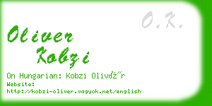 oliver kobzi business card